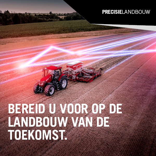 Tractor met technologie op akker voor precisielandbouw.